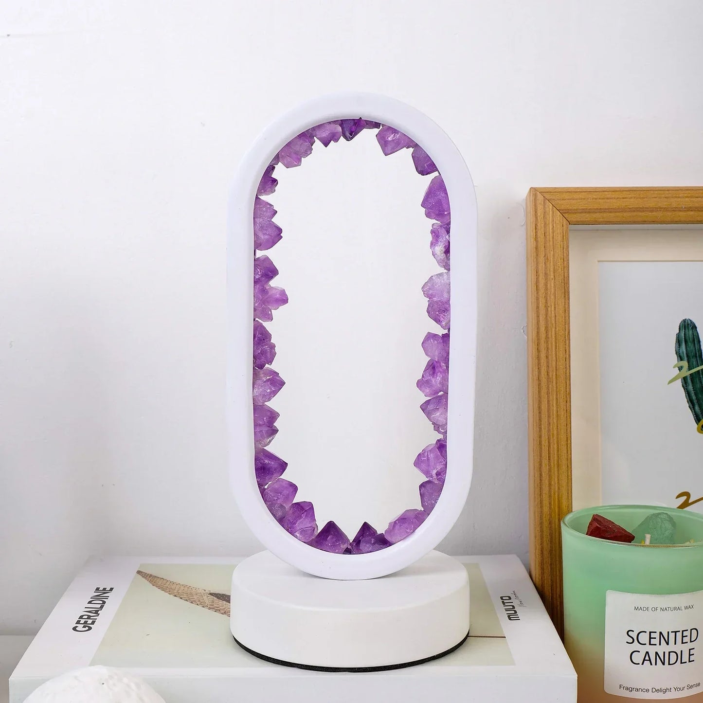 AuraStone | Lampe de calme en améthystes naturelles apaisantes