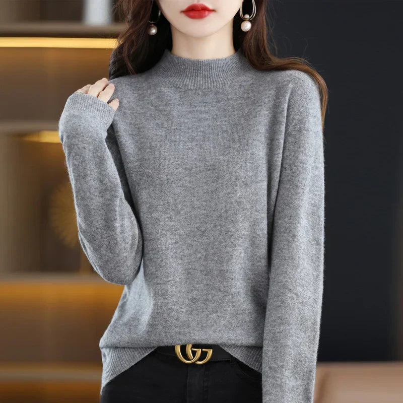 Pull Femme en 100% Laine Mérinos - Élégance et Confort pour l’Hiver