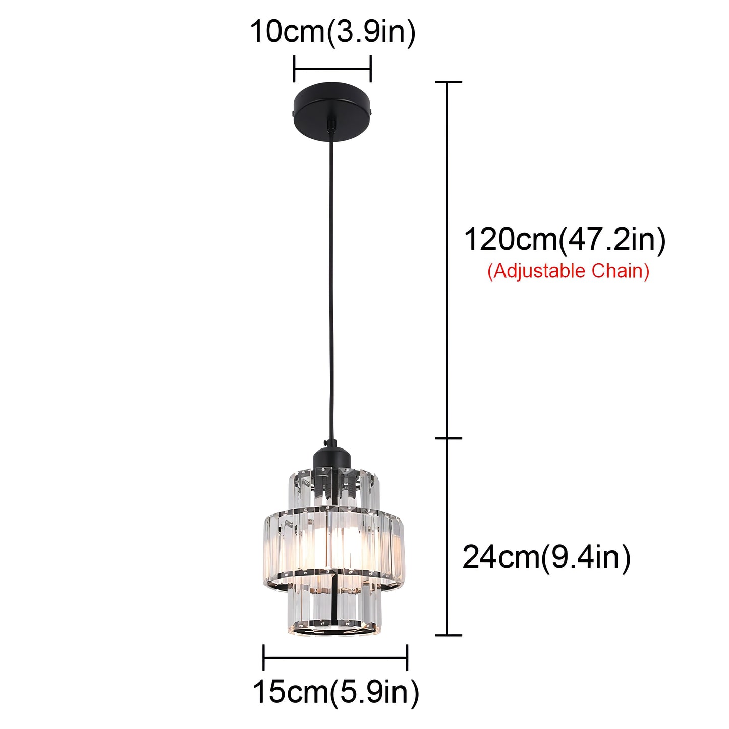 Lampe Plafonnier Cristal en Verre Fernando - Éclairage Élégant pour Hall et Lobby