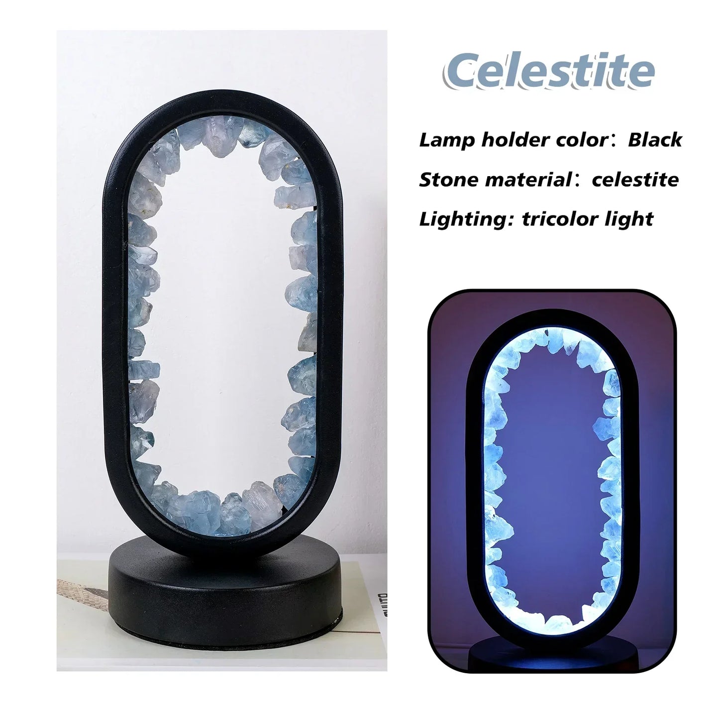 AuraStone | Lampe de calme en améthystes naturelles apaisantes