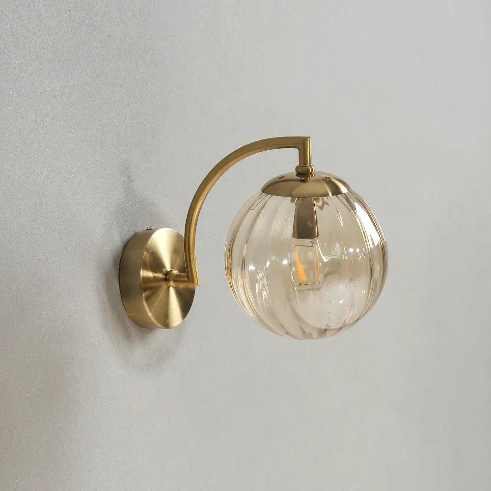 LuminOrb - Applique Murale en Verre Sphérique Moderne