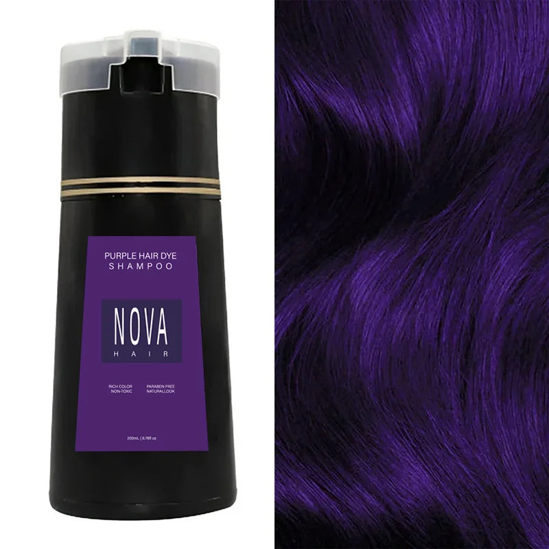Shampooing Colorant NovaHair Color+ – Couvrance Longue Durée Sans Ammoniaque, Application Facile, 5 Teintes Disponibles