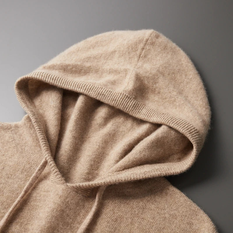 Pull à Capuche en Laine Mérinos 100% - Confort et Élégance