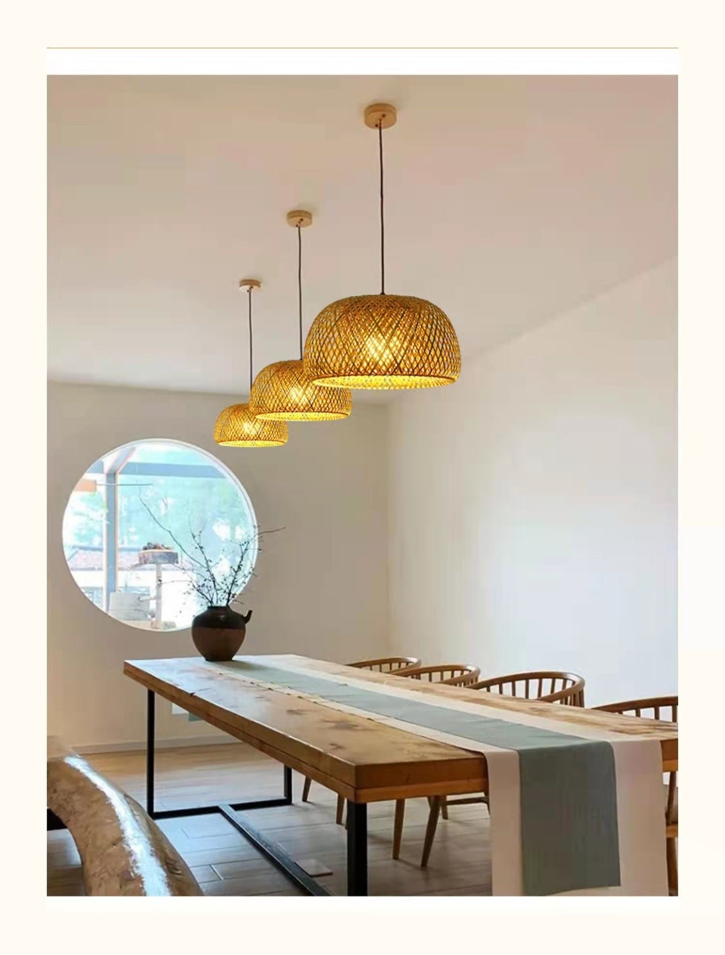 Lampe Pendante en Bambou - Design Artisanal Rattan pour Intérieur Élégant