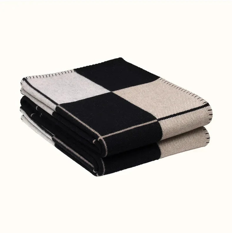 Couverture CachemiraSoft – Plaid Élégant en Laine & Cachemire, Douceur et Chaleur Luxueuses