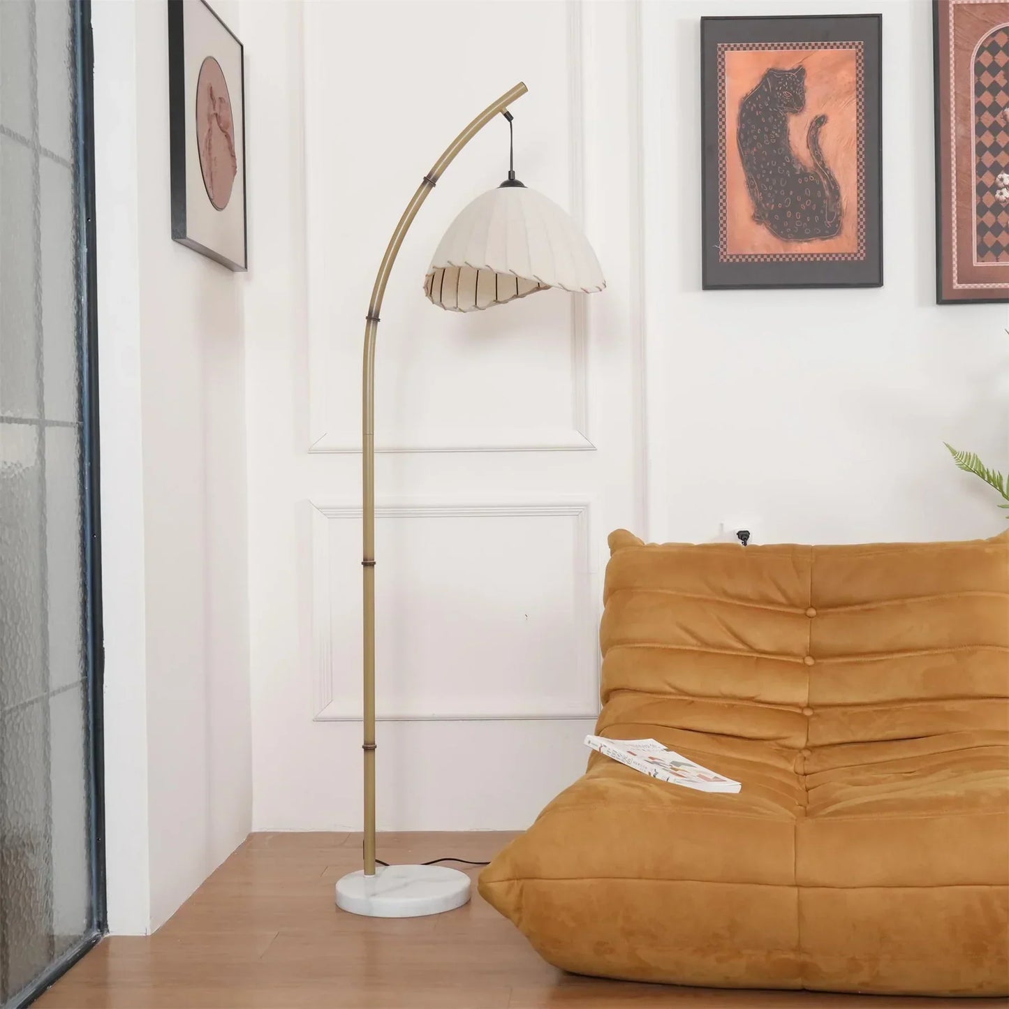 Lampe Sur Pied Japonaise en Bambou - Design Zen Minimaliste avec Douille E27