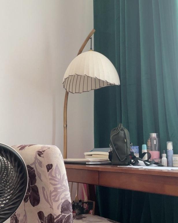 Lampe Sur Pied Japonaise en Bambou - Design Zen Minimaliste avec Douille E27