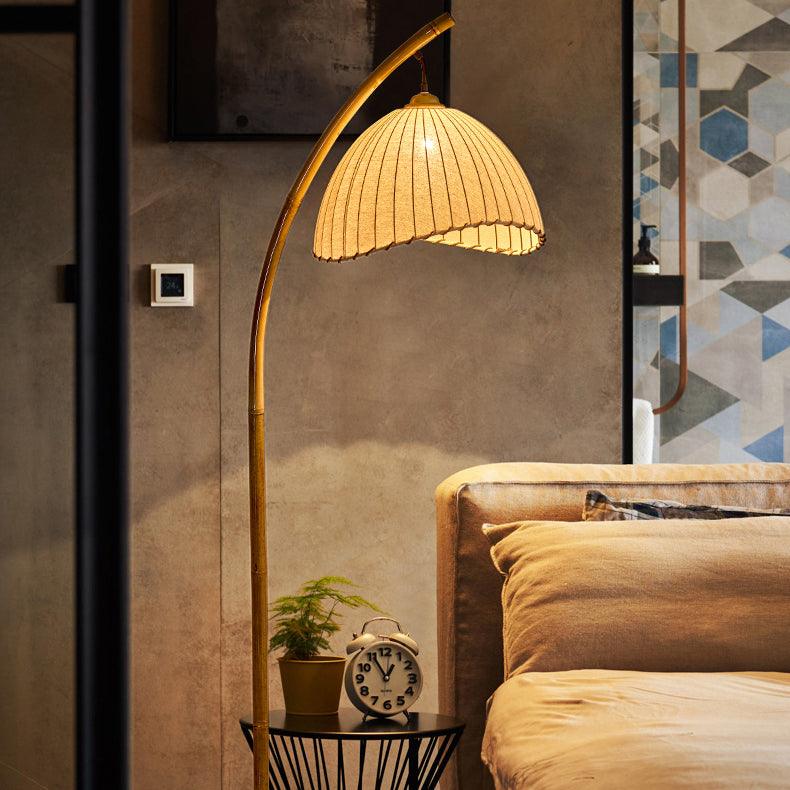 Lampe Sur Pied Japonaise en Bambou - Design Zen Minimaliste avec Douille E27