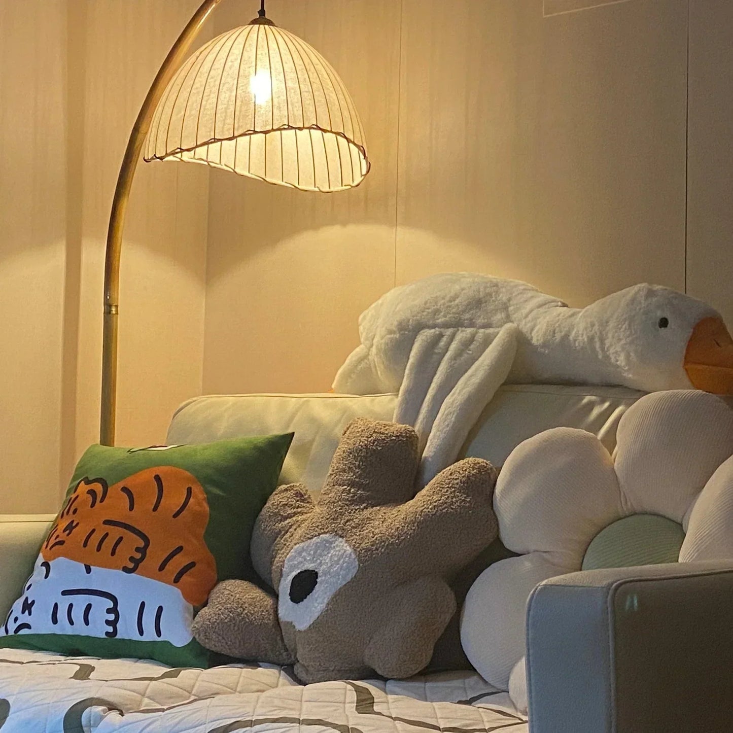 Lampe Sur Pied Japonaise en Bambou - Design Zen Minimaliste avec Douille E27