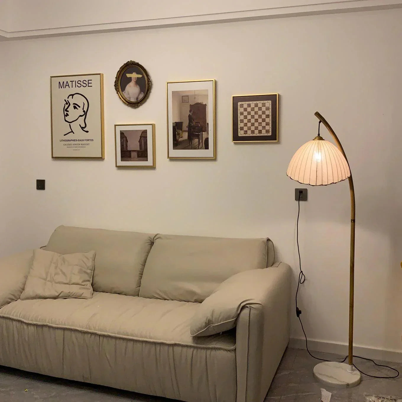 Lampe Sur Pied Japonaise en Bambou - Design Zen Minimaliste avec Douille E27