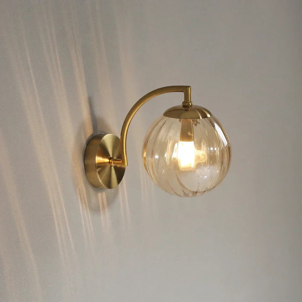 LuminOrb - Applique Murale en Verre Sphérique Moderne