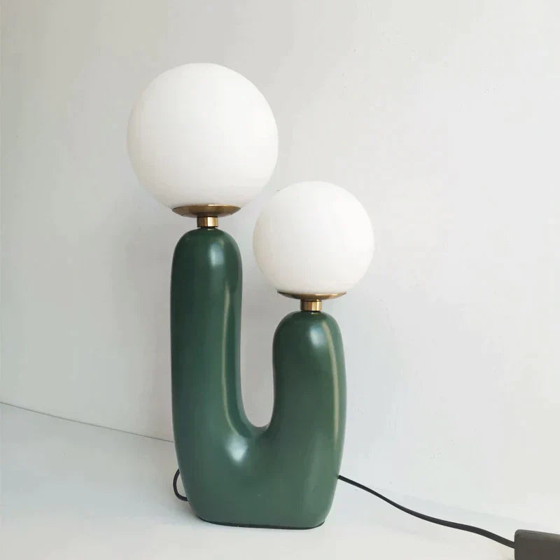 Lampe de Table Moderne Cactus – Éclairage Créatif et Élégant avec Globes en Verre