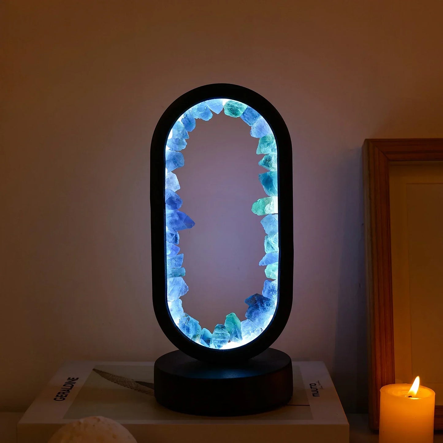 AuraStone | Lampe de calme en améthystes naturelles apaisantes