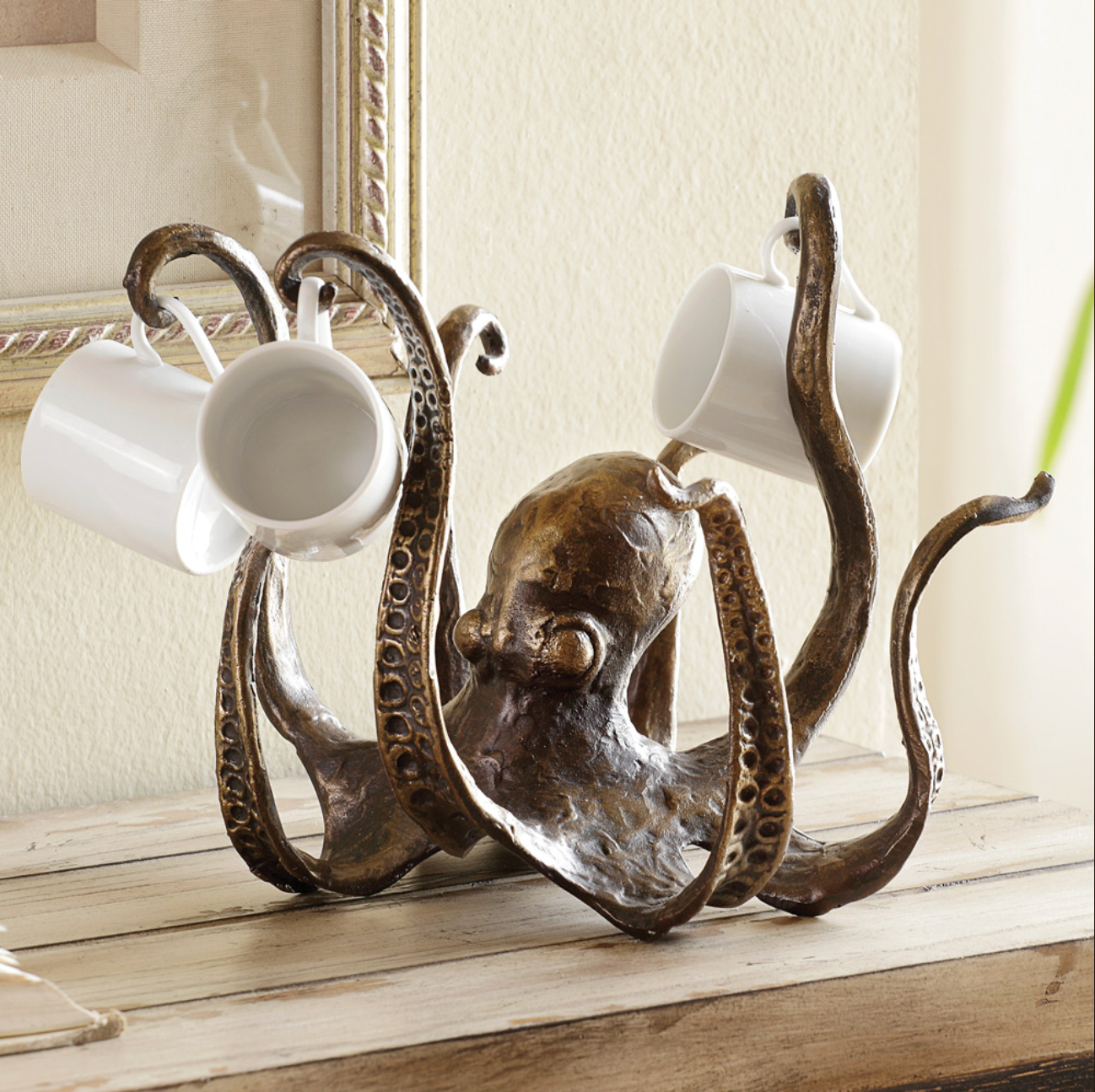 KrakenRust - Porte-Mug Inspiré de la Pieuvre en Fonte