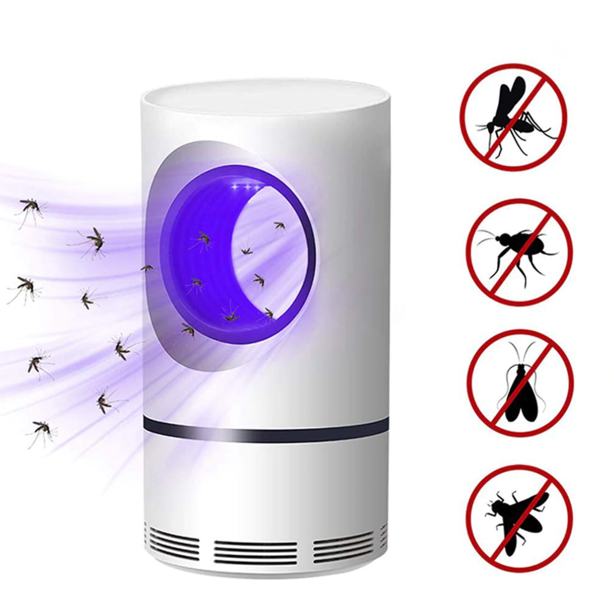 MosquiTrap – Piège à Moustiques Silencieux USB | Sans Produits Chimiques, UV 365nm, Anti-Insectes Intérieur/Extérieur