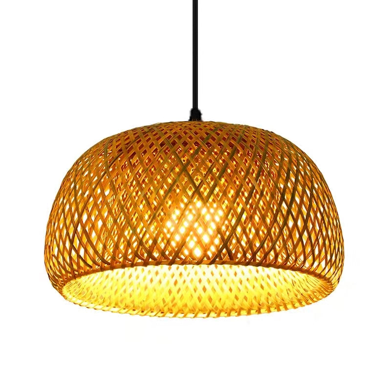 Lampe Pendante en Bambou - Design Artisanal Rattan pour Intérieur Élégant