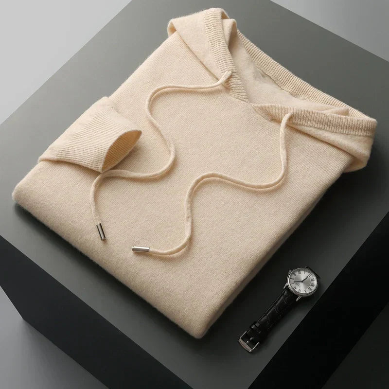 Pull à Capuche en Laine Mérinos 100% - Confort et Élégance