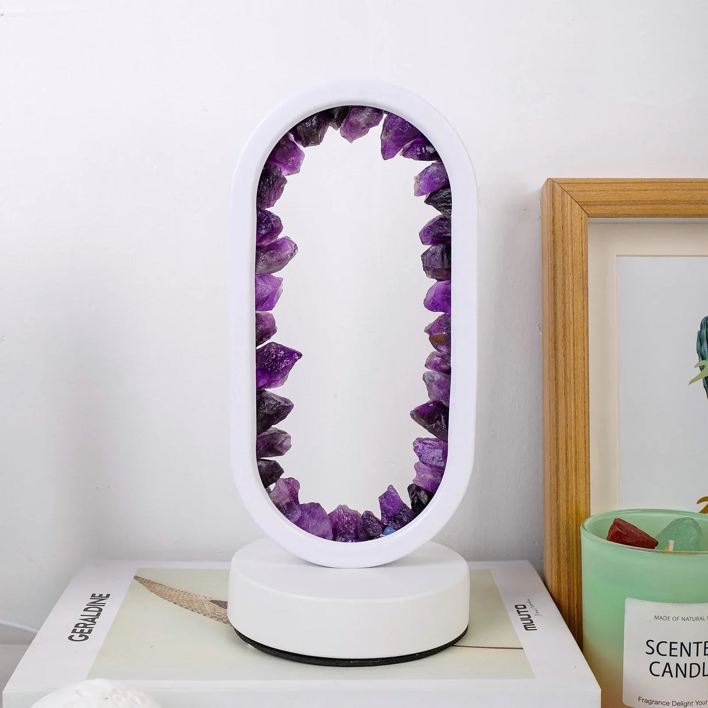 AuraStone | Lampe de calme en améthystes naturelles apaisantes