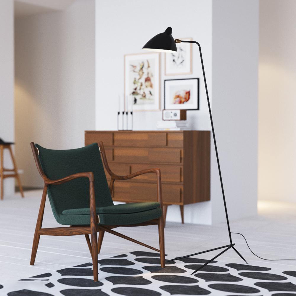 Lampe sur Pied à Trois Bras Mouille-Inspirée – Design Sculptural et Kinetique