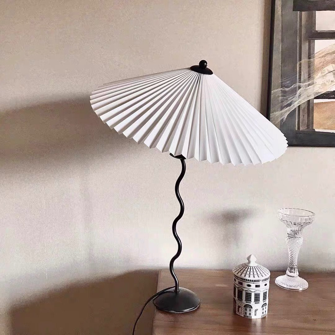 Lampe de Table Squiggle – Lampe Moderne au Design Ondulé pour Salon, Chambre et Bureau