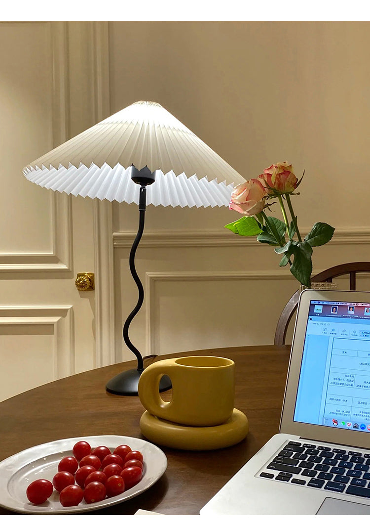 Lampe de Table Squiggle – Lampe Moderne au Design Ondulé pour Salon, Chambre et Bureau