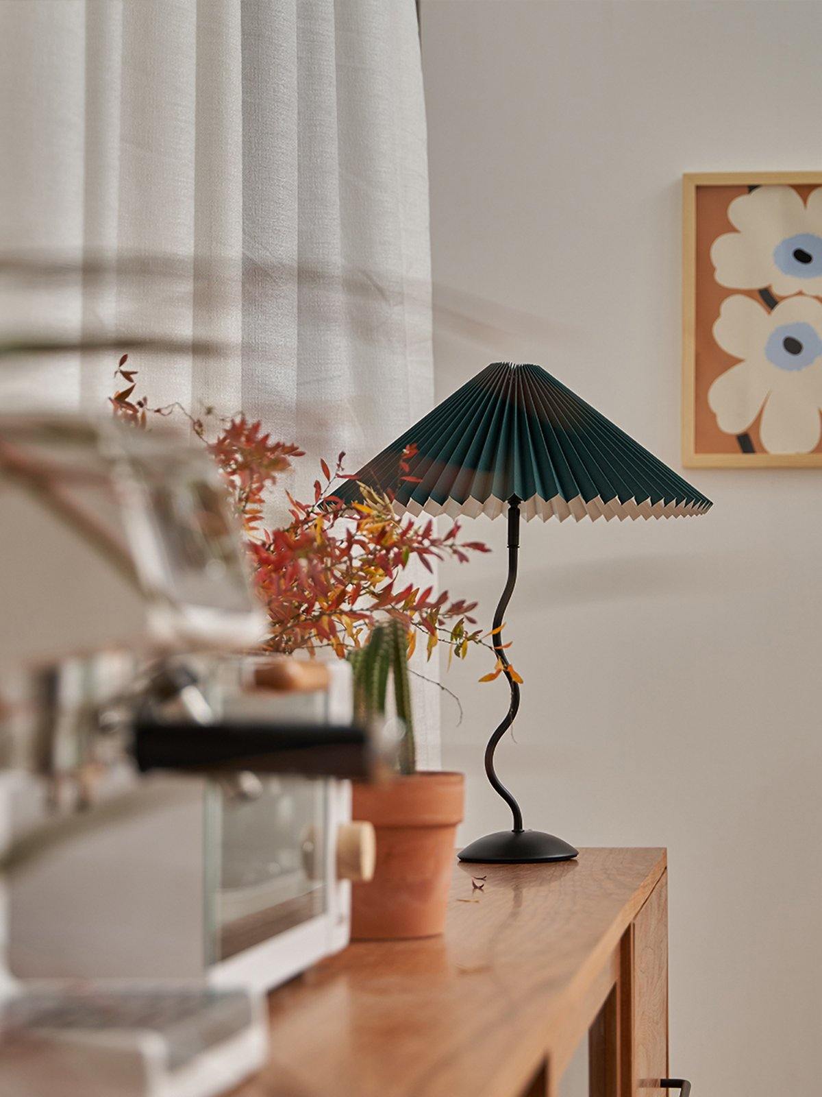 Lampe de Table Squiggle – Lampe Moderne au Design Ondulé pour Salon, Chambre et Bureau