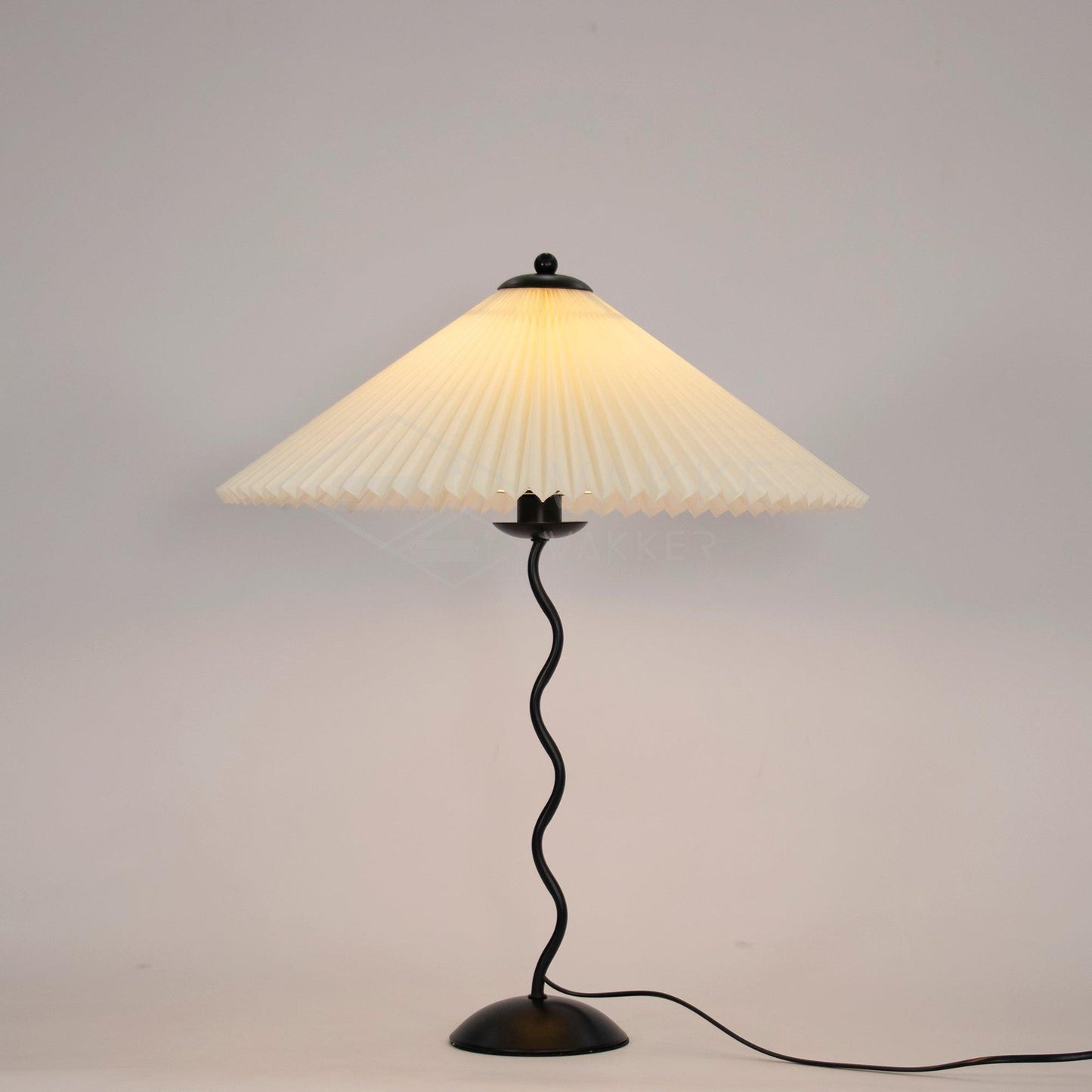 Lampe de Table Squiggle – Lampe Moderne au Design Ondulé pour Salon, Chambre et Bureau