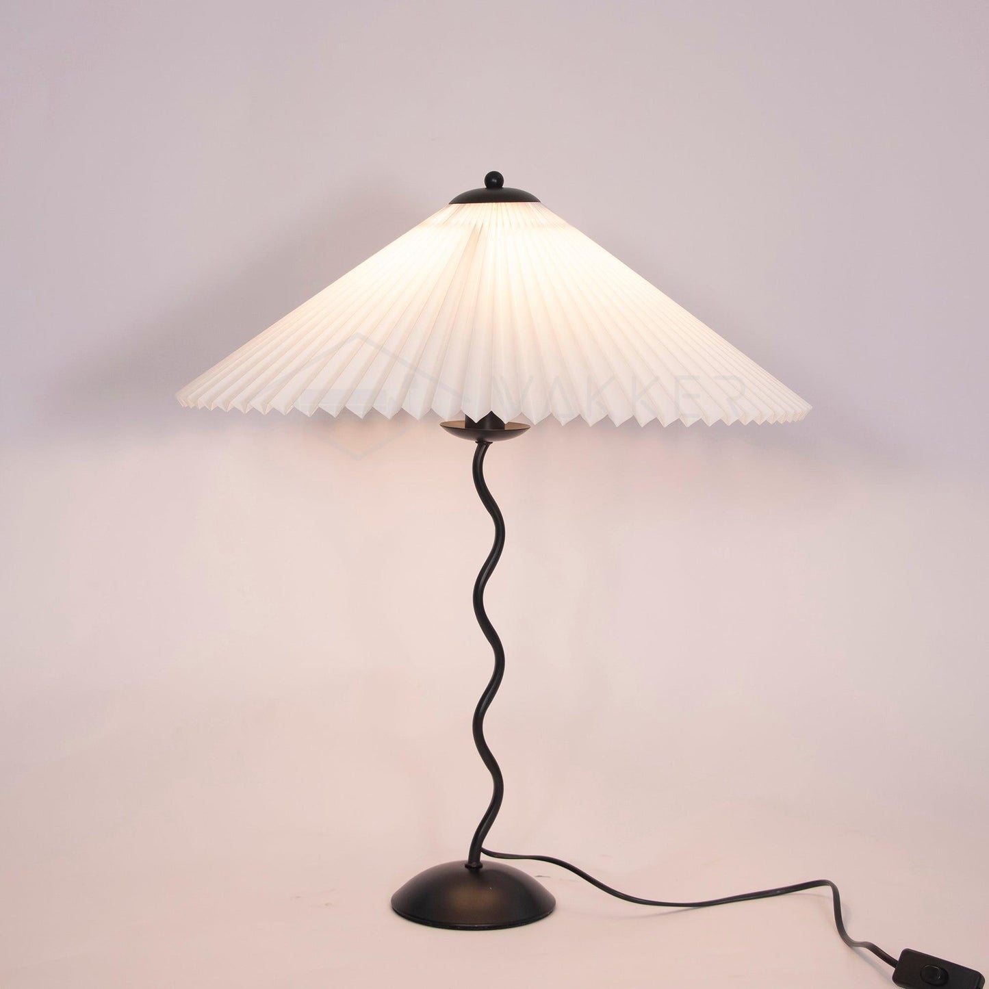 Lampe de Table Squiggle – Lampe Moderne au Design Ondulé pour Salon, Chambre et Bureau