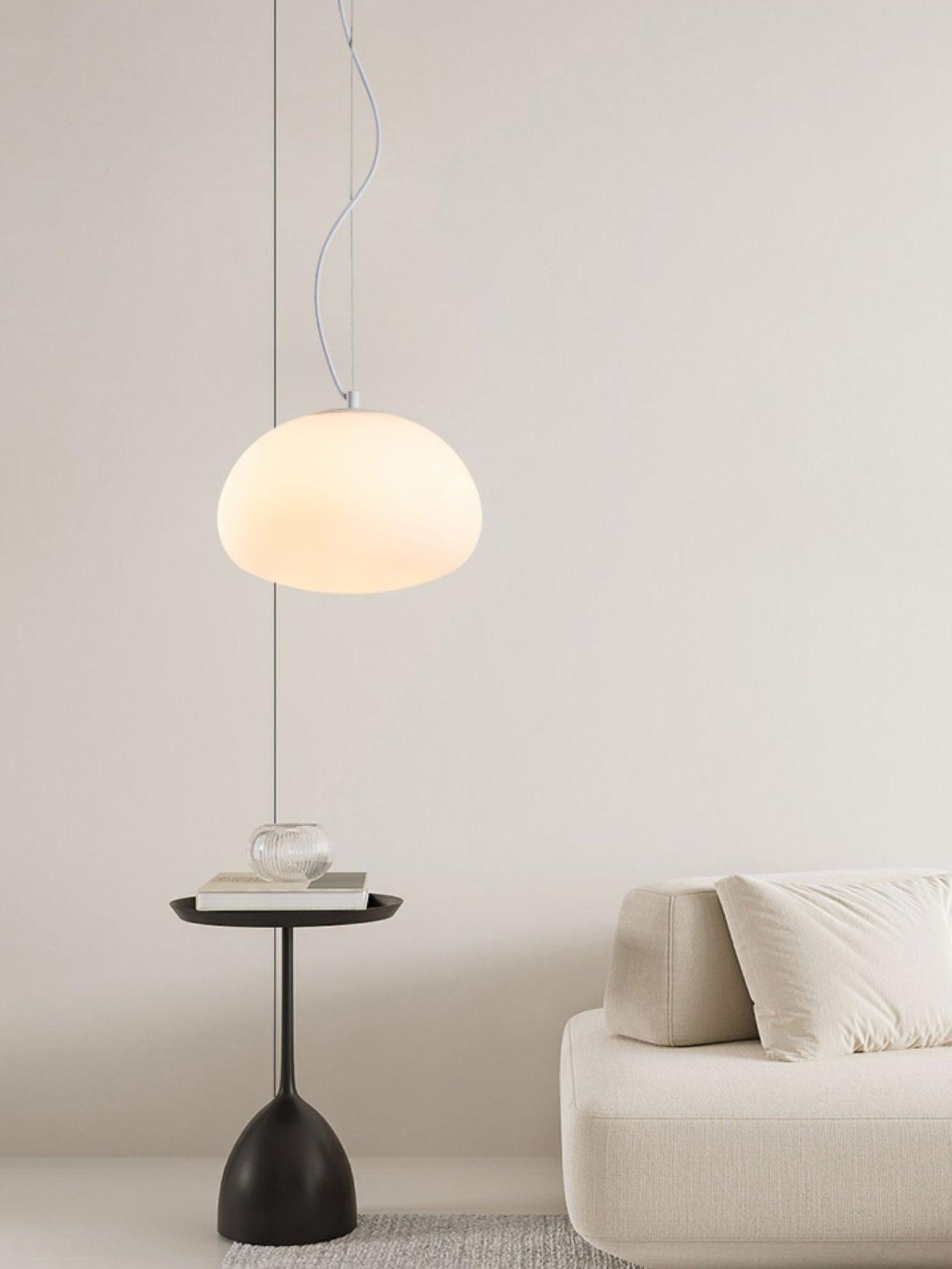 Suspension Steamed Bun - Éclairage Moderne en Verre pour Une Ambiance Chaleureuse