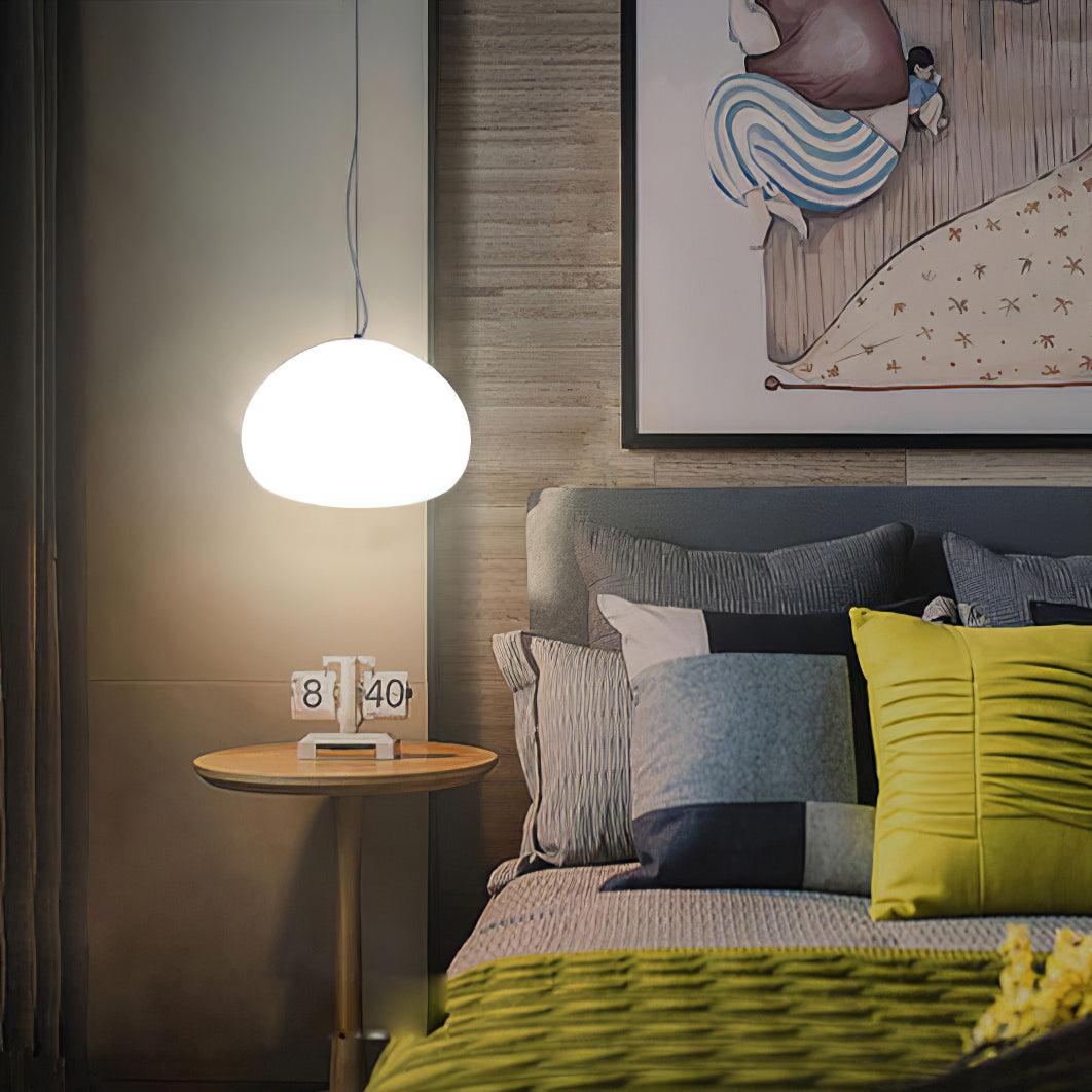 Suspension Steamed Bun - Éclairage Moderne en Verre pour Une Ambiance Chaleureuse