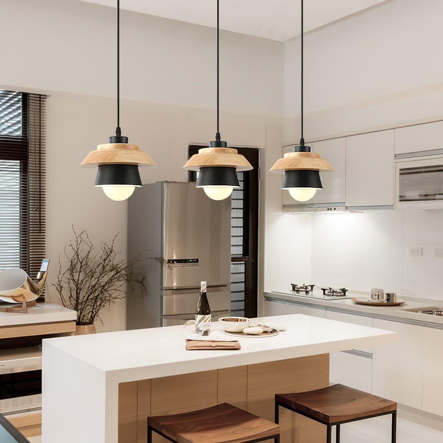 Suspension Pierre Bois - Élégance Naturelle et Design Organique pour Votre Intérieur
