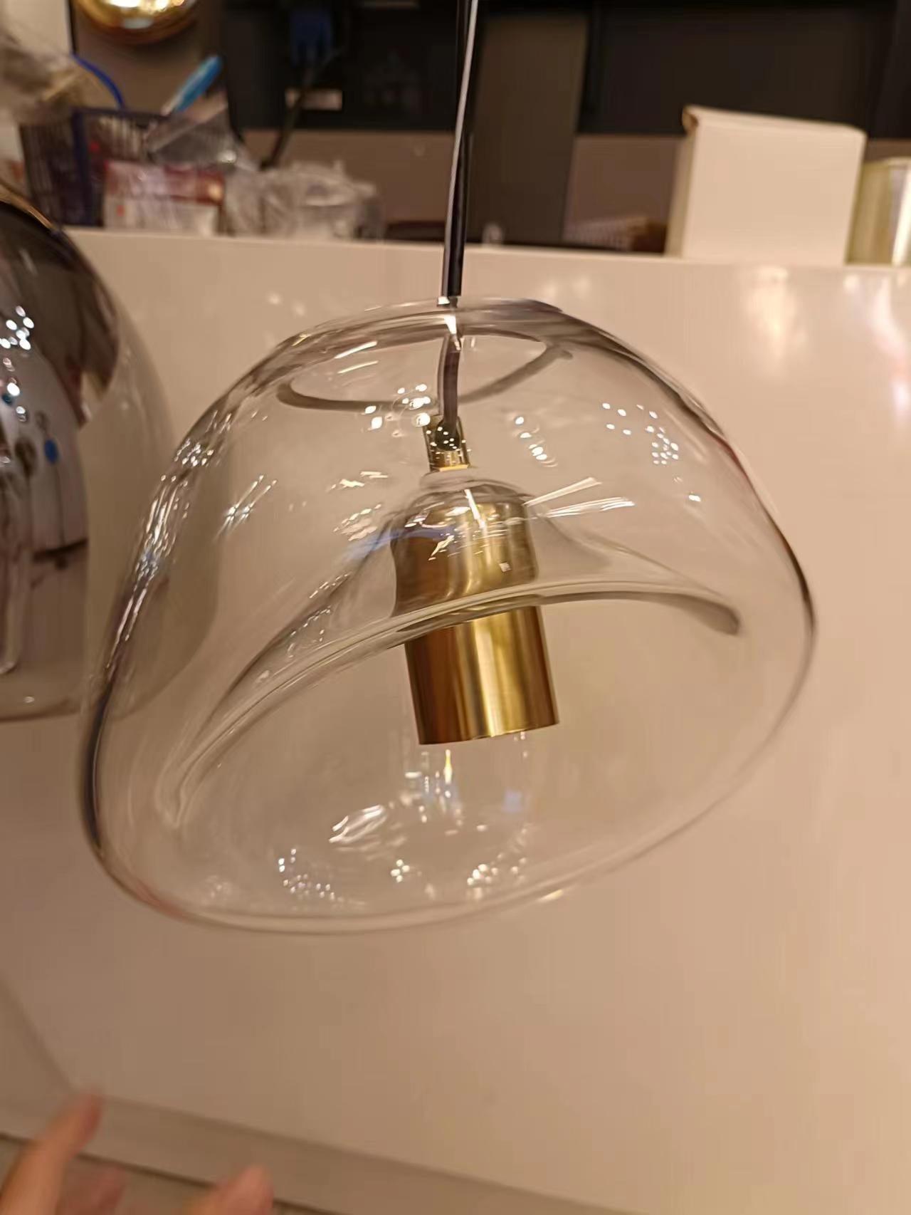 Lampe Pendante Goutte d'Eau Suspendue – Éclairage Moderne en Verre Soufflé