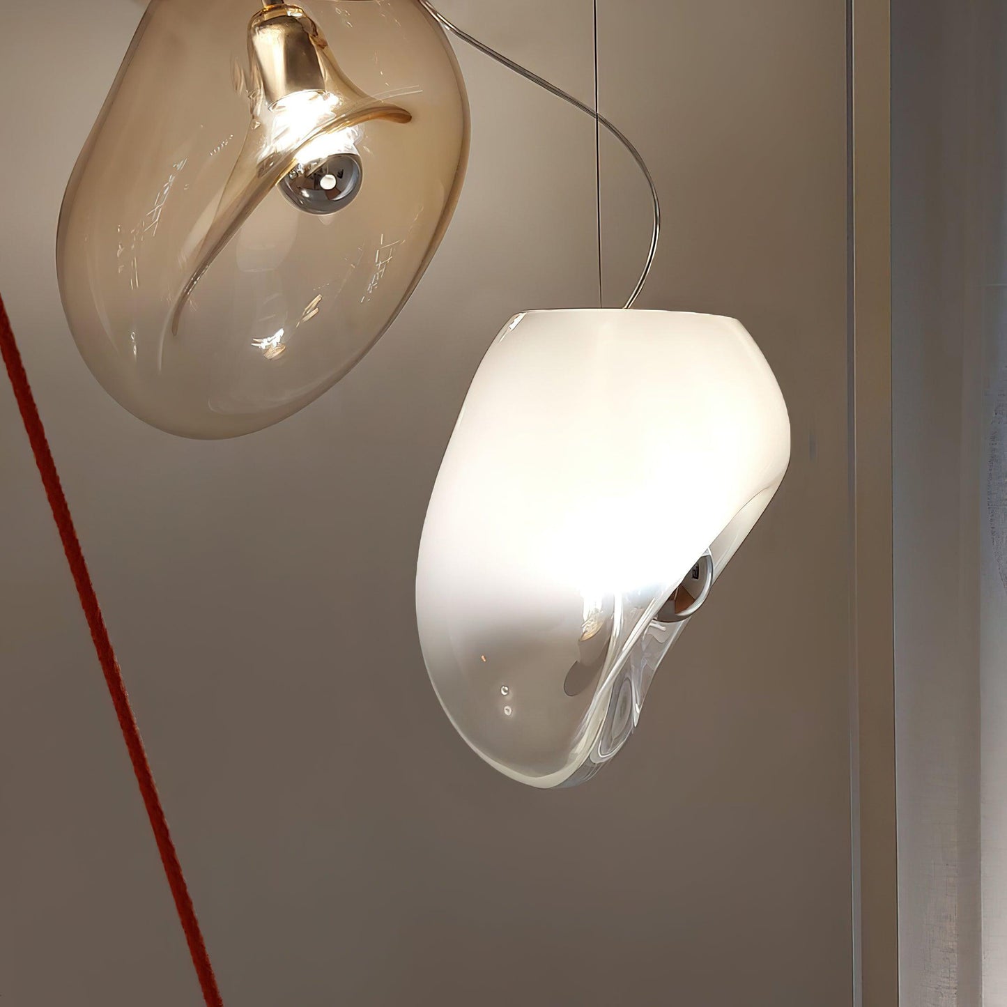 Lampe Pendante Goutte d'Eau Suspendue – Éclairage Moderne en Verre Soufflé