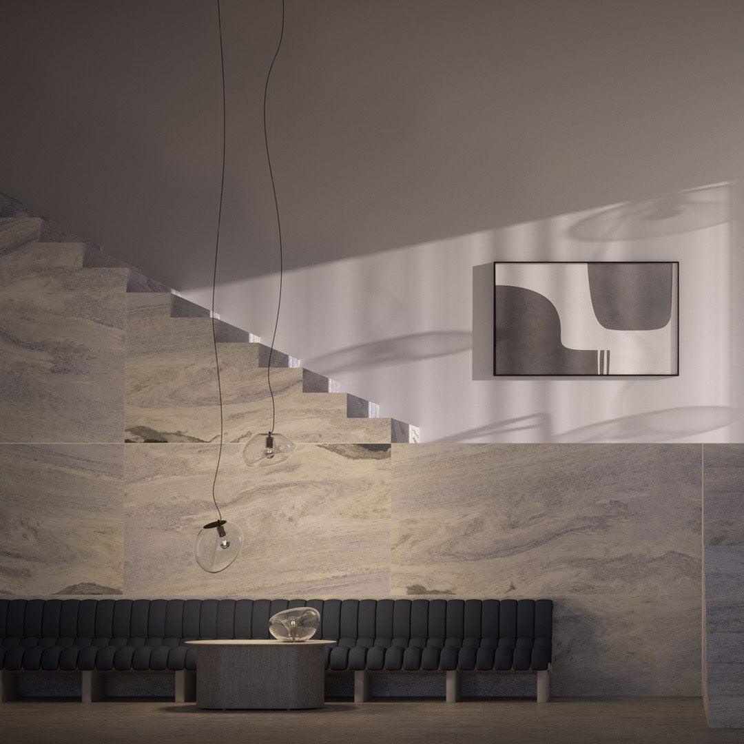 Lampe Pendante Goutte d'Eau Suspendue – Éclairage Moderne en Verre Soufflé