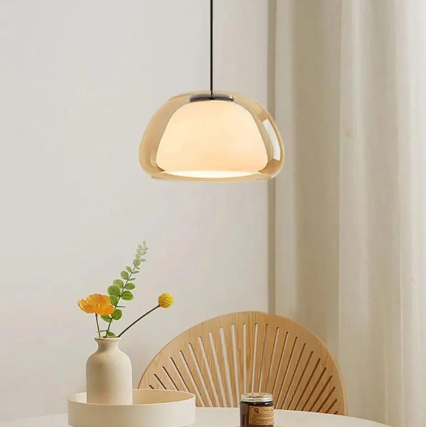 Suspension en Verre - Le Dôme Cristallin | Luminaire Élégant pour une Ambiance Moderne