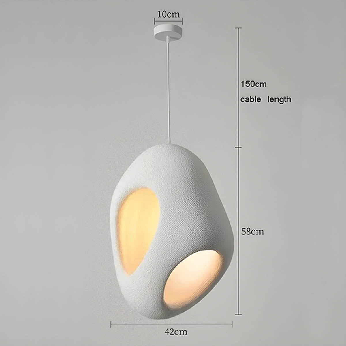 Suspension Taki Wabi Sabi – Design Élégant en Polystyrène Haute Densité