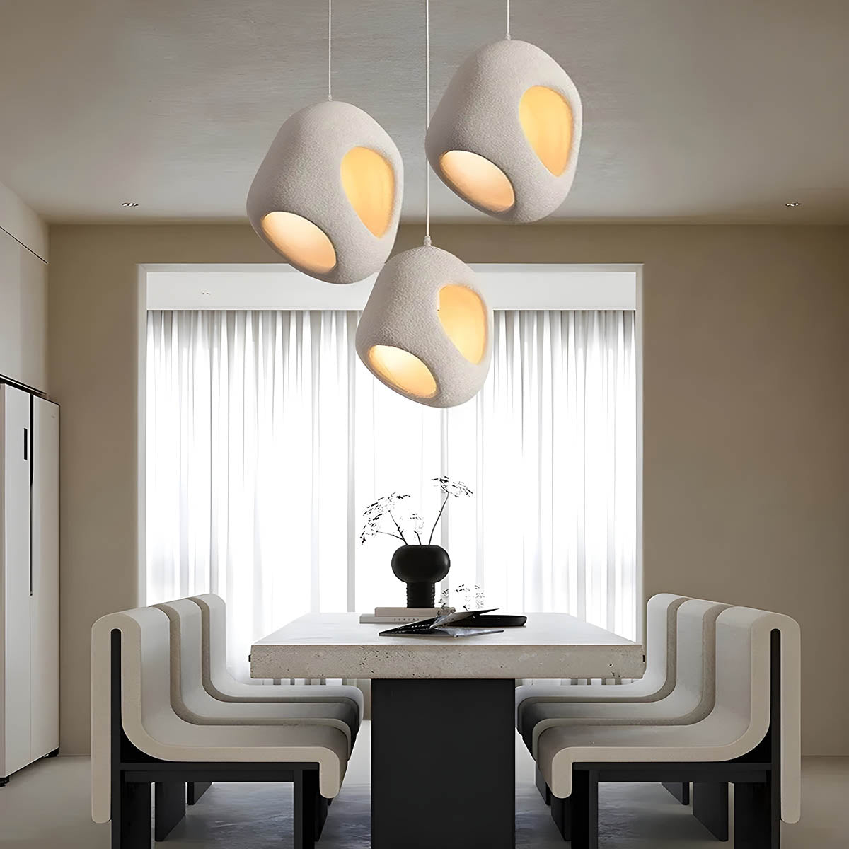 Suspension Taki Wabi Sabi – Design Élégant en Polystyrène Haute Densité