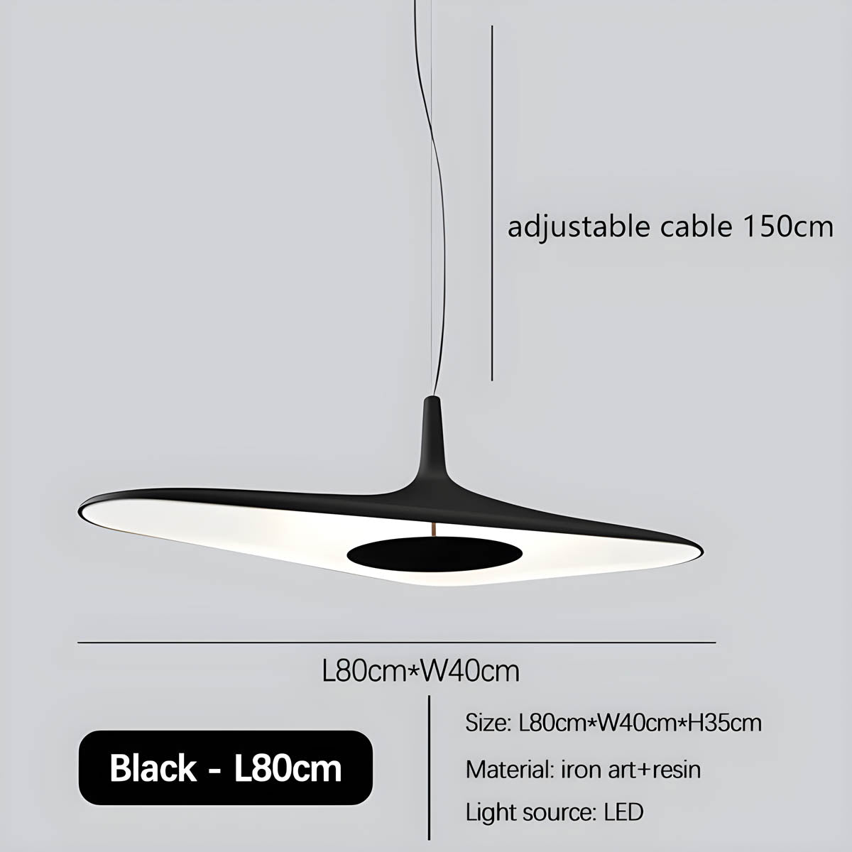 Suspension TIPI – Lampe au Design Unique en Résine, Élégance Moderne