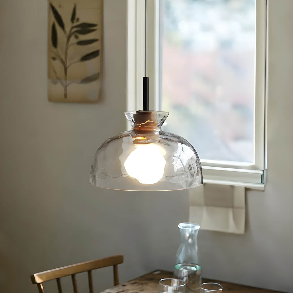 Suspension en Verre TOKYO – Lustre Minimaliste avec 1 ou 3 Têtes