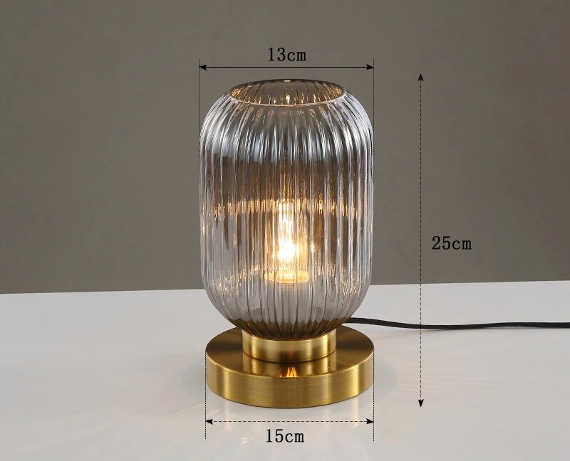 Lampe de Table Design Nordique en Verre – Élégance Moderne LED