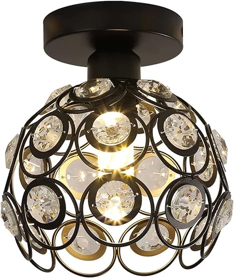 Suspension Hallway Fancy Gold - Lustre Élégant en Or et Cristal pour Couloir