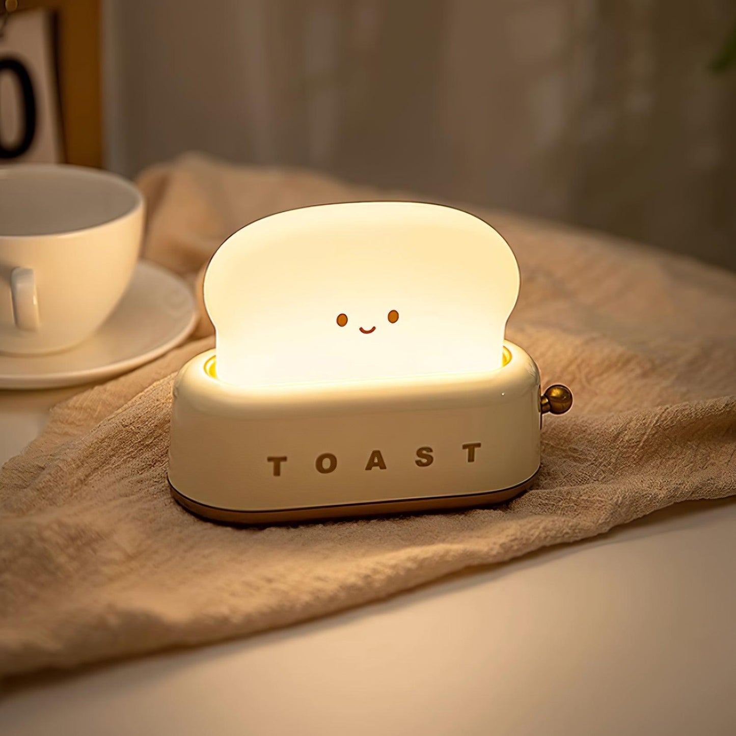 Lampe de Nuit Toaster – Luminaire Décoratif et Portable avec Batterie Rechargeable