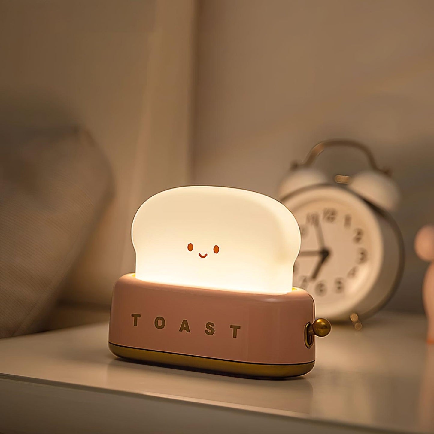 Lampe de Nuit Toaster – Luminaire Décoratif et Portable avec Batterie Rechargeable