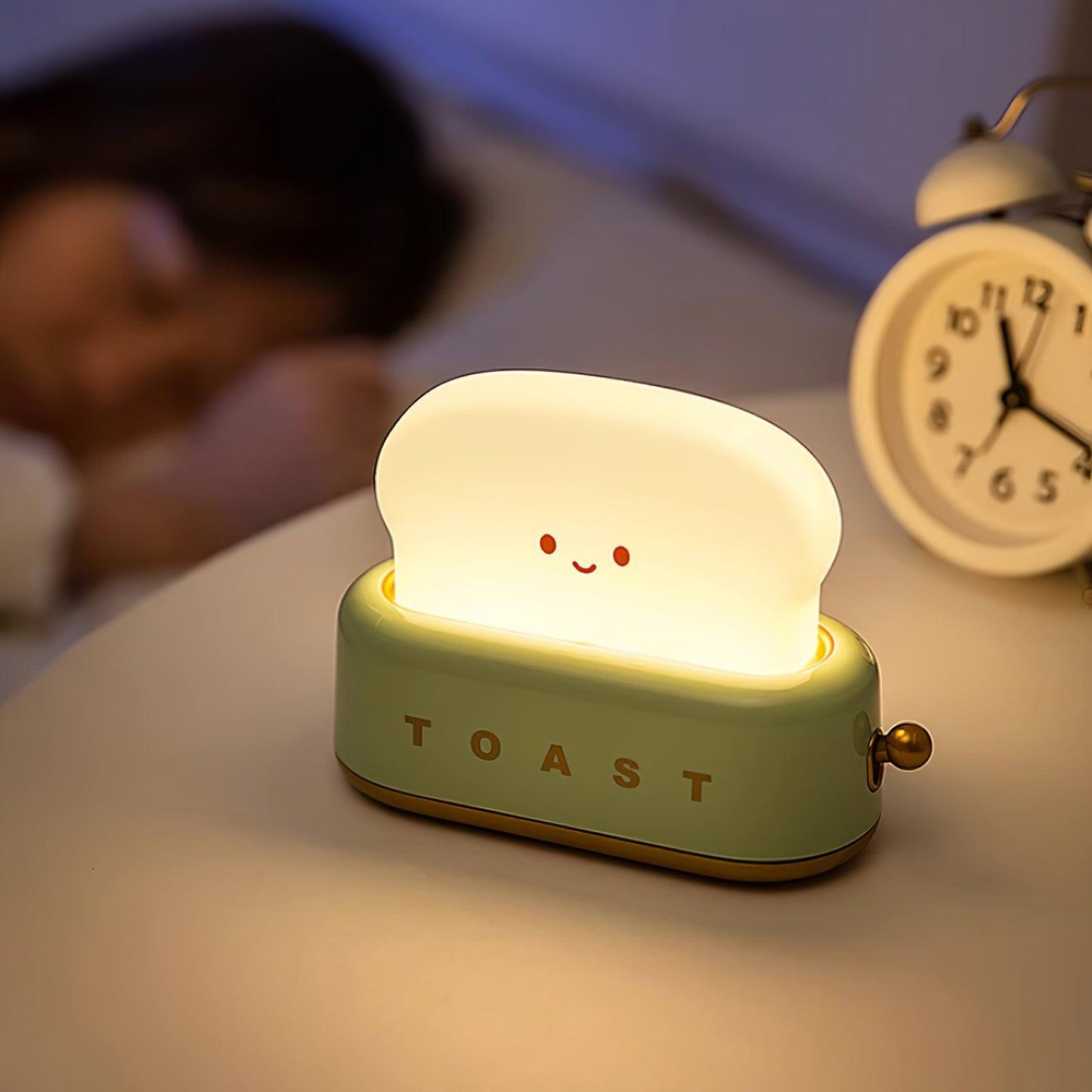 Lampe de Nuit Toaster – Luminaire Décoratif et Portable avec Batterie Rechargeable