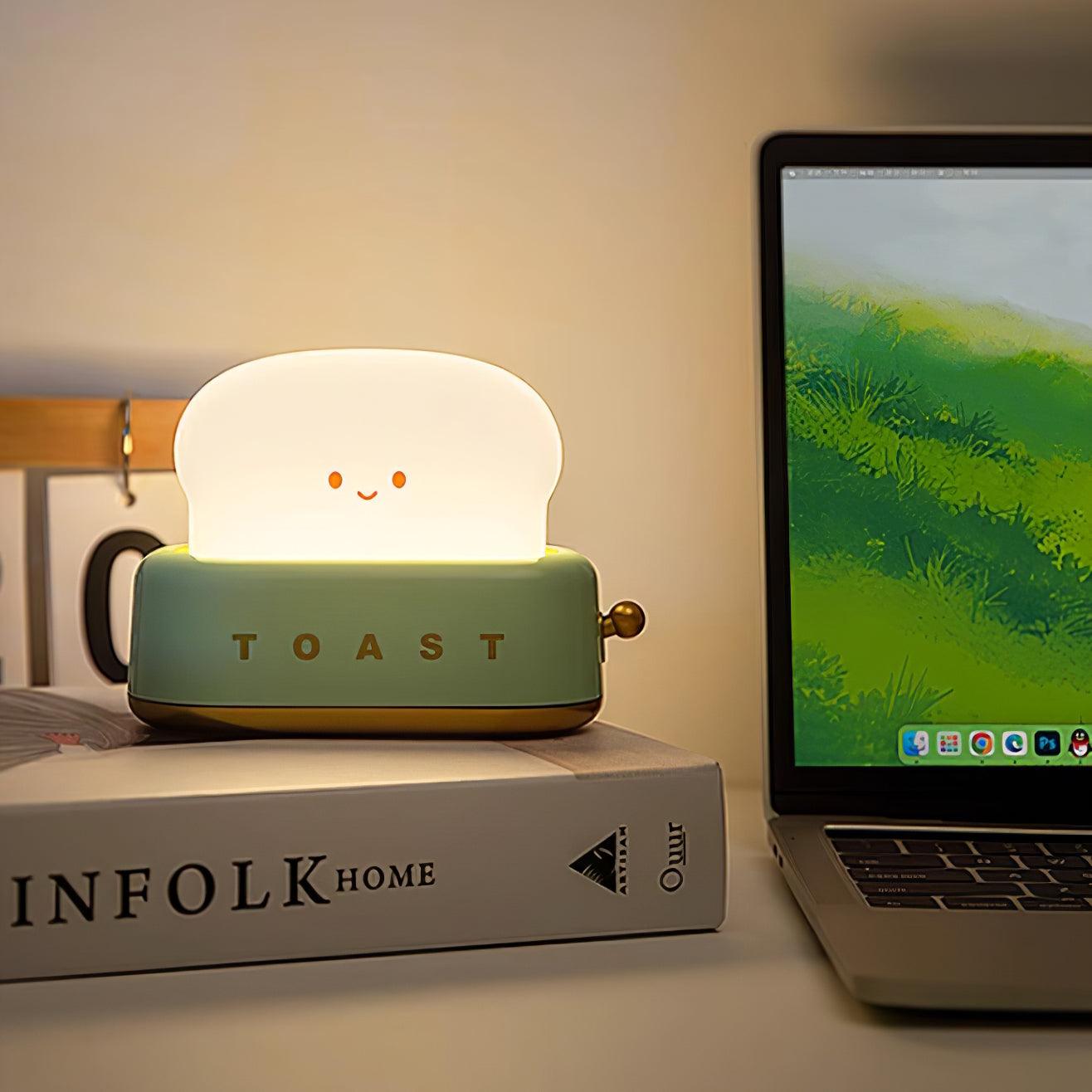 Lampe de Nuit Toaster – Luminaire Décoratif et Portable avec Batterie Rechargeable
