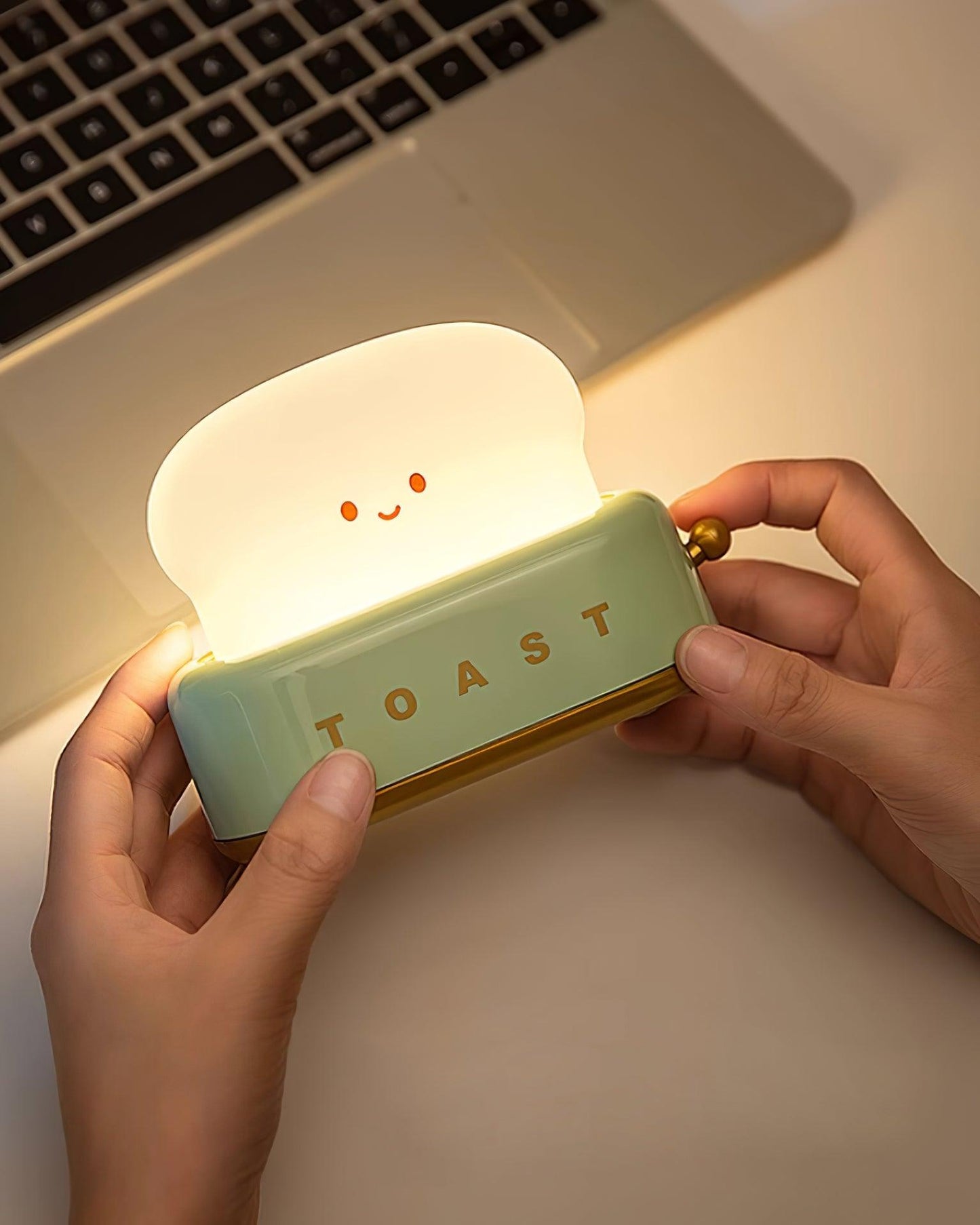 Lampe de Nuit Toaster – Luminaire Décoratif et Portable avec Batterie Rechargeable