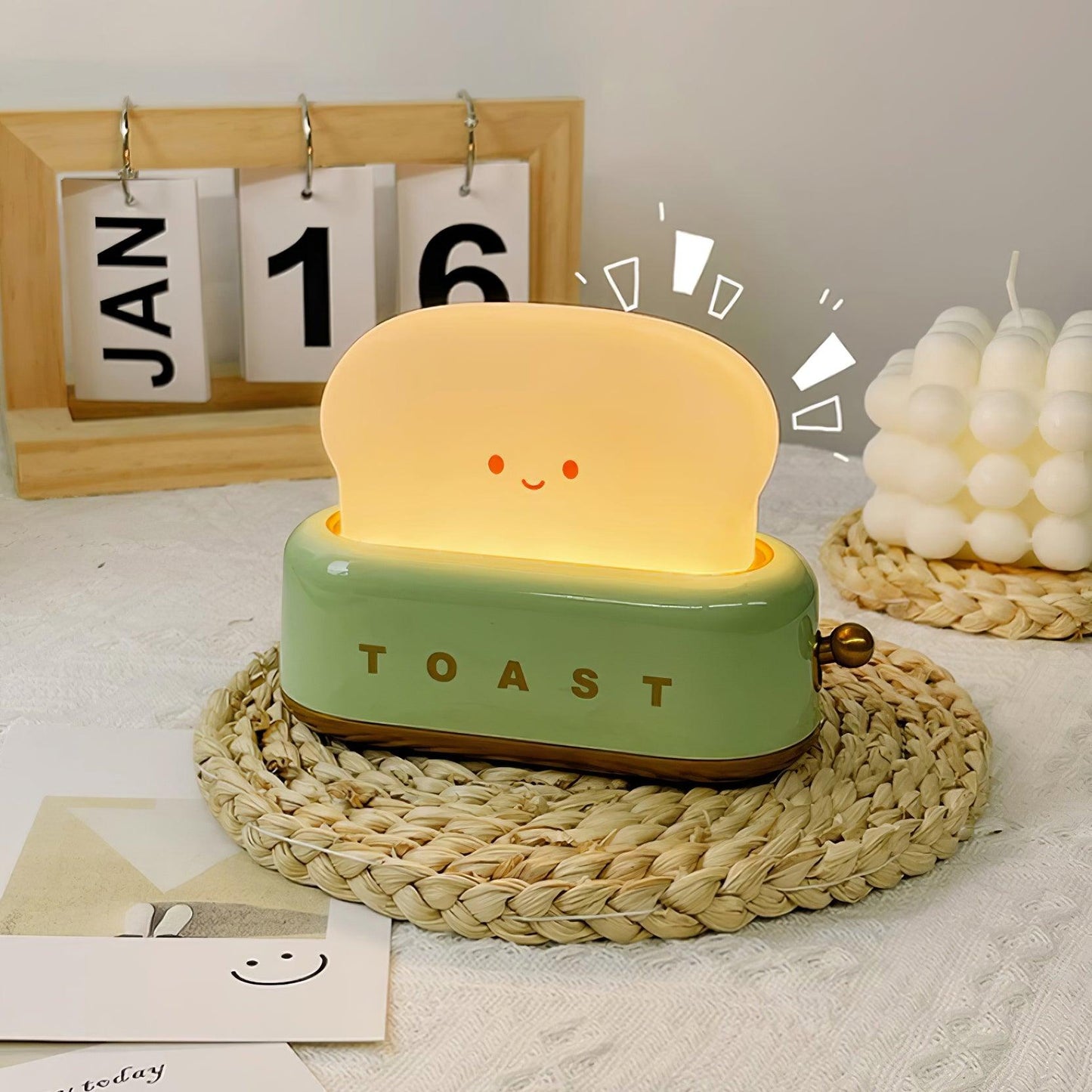 Lampe de Nuit Toaster – Luminaire Décoratif et Portable avec Batterie Rechargeable