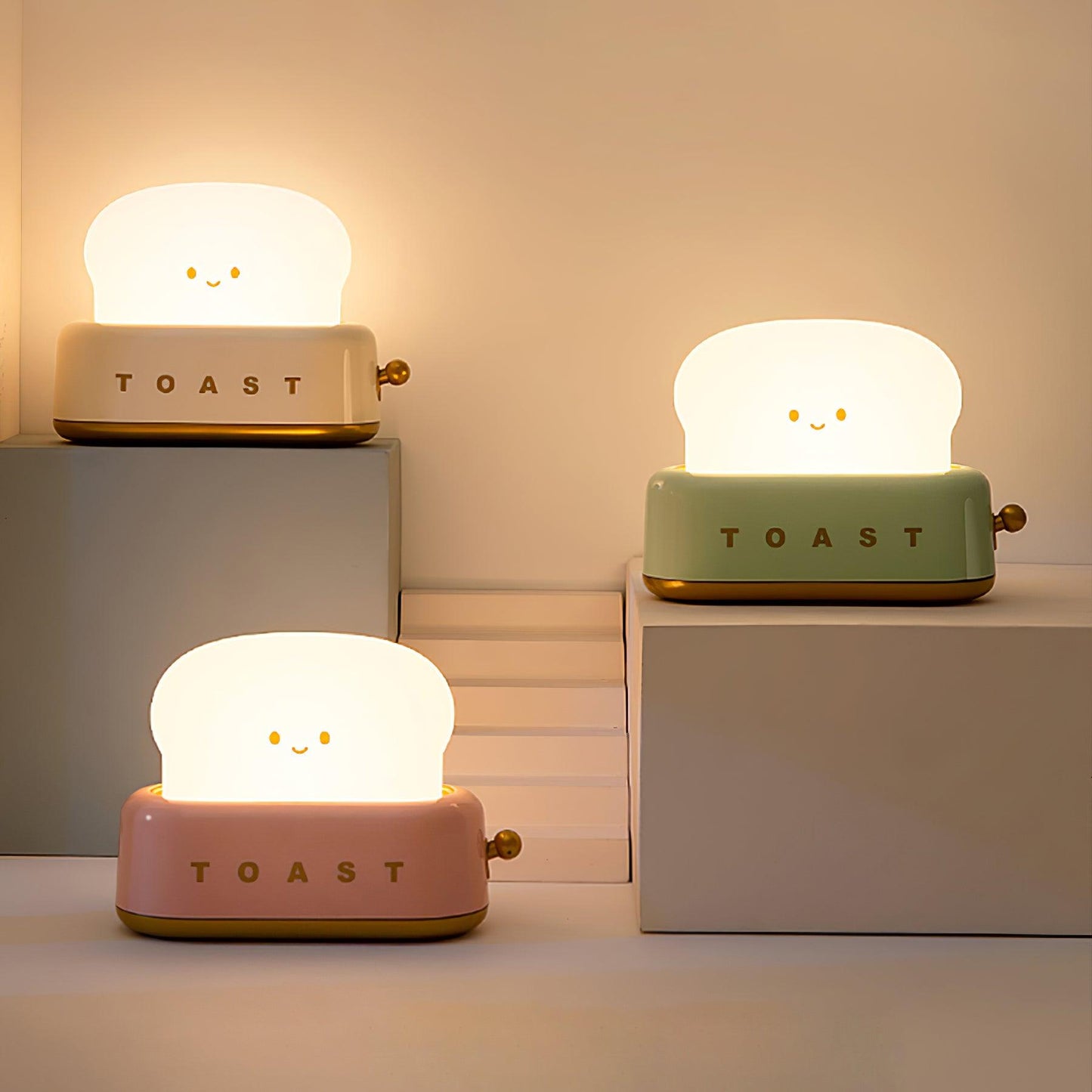 Lampe de Nuit Toaster – Luminaire Décoratif et Portable avec Batterie Rechargeable
