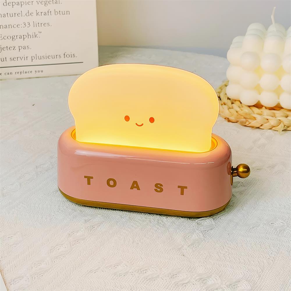 Lampe de Nuit Toaster – Luminaire Décoratif et Portable avec Batterie Rechargeable