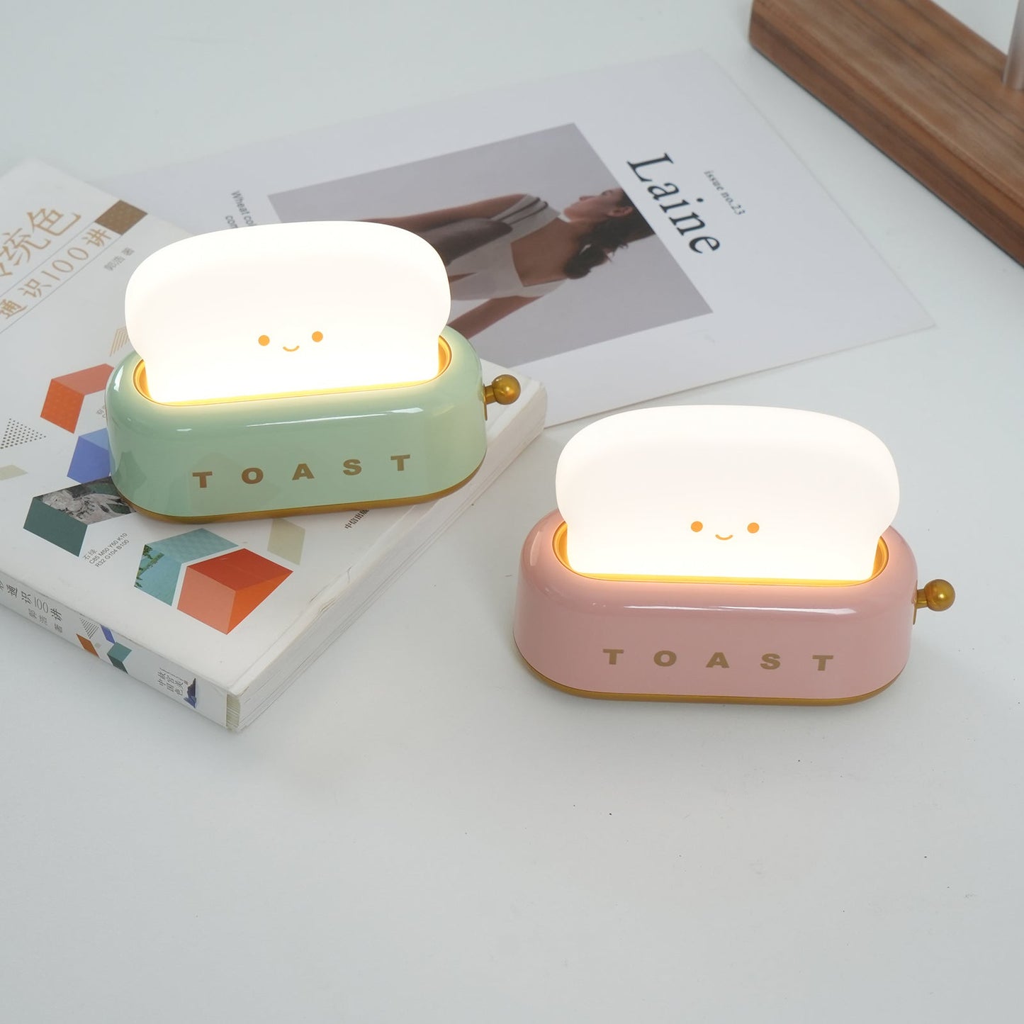 Lampe de Nuit Toaster – Luminaire Décoratif et Portable avec Batterie Rechargeable